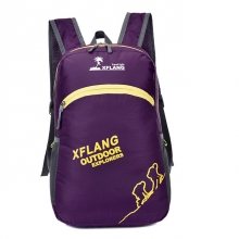 20 L Purple Wear Resistance Lightweight Packable Backpack Breathable Nylon Black Hiking Backpack