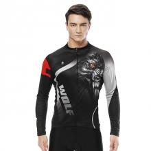 Moisture Wicking Black Unique Cycling Jerseys Men Winter Lining Fleece Thermal Cycling Clothing Sale