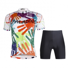 Breathable Men Cycling Clothes Black Back Graffiti Pro Cycling Kit with Shorts