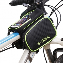 TPU 300D Polyester Leather Blue Bike Phone Bag Red Touch Screen 1.5 L Waterproof Bike Frame Bag