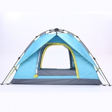 Four Man Blue Windproof Automatic Tent Rain Waterproof Automatic Army Green 4 Man Dome Tent