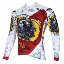 Stretchy Biking Shirt Long Sleeve Men Winter Fleece Thermal Cycling Outfits