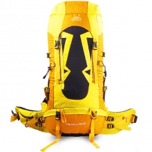 Wear Resistance Yellow Hiking Bag Sky Blue High Capacity 70 L Backpacking Rucksack