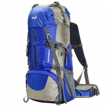60 L Red High Capacity Backpacking Rucksack Wear Resistance Nylon Mesh Terylene Black Hiking Backpack