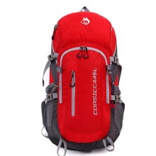 Rain Waterproof Nylon Yellow Backpacking Packs Red Wear Resistance 45 L Hiking Backpack