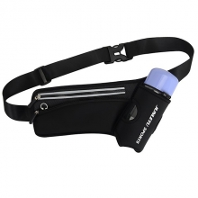 Black Breathable Hiking Waist Bag Lightweight Lycra Black / Orange Hiking Bag