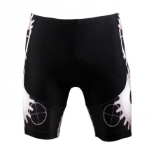 Elastane Black Cycling Pants & Tights Men Padded Shorts