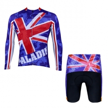 Unisex British Flag Cycling Suit Stretchy Holiday Best Cycling Kits with Shorts
