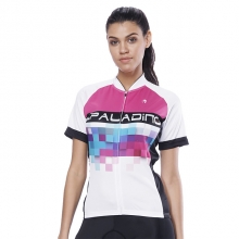 Women Mtb Jersey Quick Dry White Plaid Checkered Back Cool Cycling Jerseys
