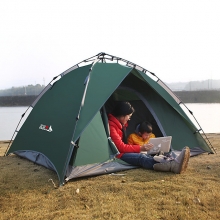 Three person Breathability Automatic Tent Windproof Automatic Green Waterproof Camping Tent