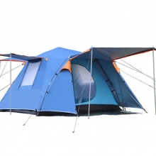 Rain Waterproof Poled Blue Outdoor Screen Tent Windproof Eight person Screen Tent