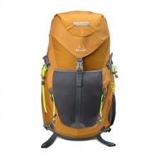 High Capacity Yellow Backpacking Packs Red Rain Waterproof 50 L Trekking Backpack