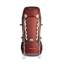 Wear Resistance Polyester Knit Stretch Red Backpacking Rucksack Burgundy High Capacity 70 L Trekking Backpack
