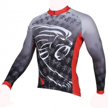 Stretchy Winter Men Lining Fleece Thermal Long Sleeve Cycling Jersey Black Bike Jersey Sale