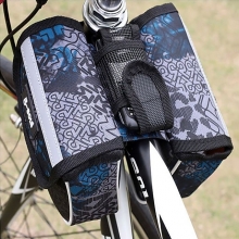 PVC Polyester Navy Mtb Bike Bag Black Durable 1.5 L Bicycle Handlebar Bags Waterproof