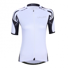 Polyester White Terylene Bike Jersey Women Short Sleeve Custom Cycling Jersey