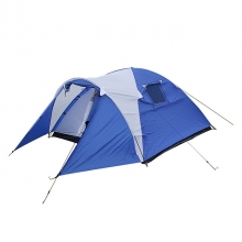 4 Man Waterproof Family Tent Blue Double Layer Tent