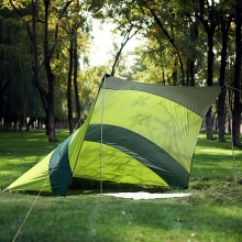 Wearable Poled Green Double Layer Tent Coffee Windproof 5 person Camping Shelter