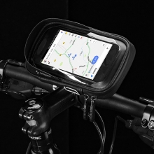 Plastic+PCB+Water Resistant Epoxy Cover Black Bike Phone Bag Touch Screen Canvas Handlebar Bag