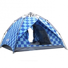 Dust Proof Blue Rainproof Tent Foldable 4 Man Automatic Tent