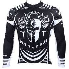 Moisture Wicking White Black Blue Patchwork Cycling Wear Men Winter Thermal Cycling Shirts