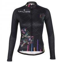 Elastane Cycling Tops Women Winter Fleece Thermal Long Sleeve Cycling Shirts