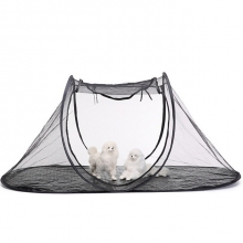 Fast Dry Poled Black Waterproof Tent Lightweight Pet Tent
