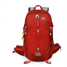 Stretchy Nylon Red Backpacking Bag Blue Wear Resistance 28 L Hiking Backpack