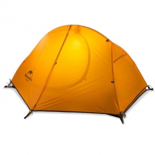 1 person UV Protection Backpacking Tent Foldable Poled Orange Ultralight Backpacking Tent