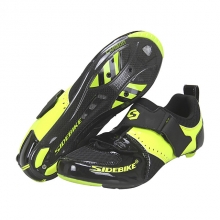 Unisex Road Bike Black Yellow Bike Riding Shoes Breathable Cycling Shoes