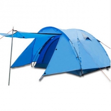 Dust Proof Blue 3000Mm Waterproof Tent Orange Foldable Four person Camping Tent