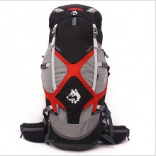 65 L Blue Wear Resistance Rucksack Breathable Nylon Black Outdoor Backpack