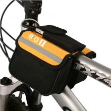 Black Bike Pouch Bag Yellow Durable Bicycle Bag