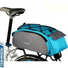 13 L Blue Durable Bicycle Pannier Backpack Polyester Nylon Black Bikepacking Bags