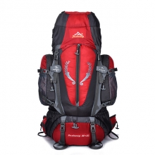 Multi Functional Nylon Black Hiking Backpack Blue Wear Resistance 85 L Rucksack