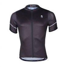 Breathable Black Cycling Shirts Men Short Sleeve Cycling Wear