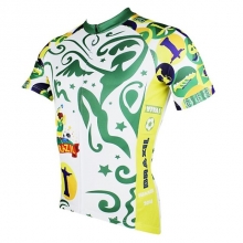 Breathable Green Road Cycling Clothing Men Short Sleeve Bike Jersey Sale