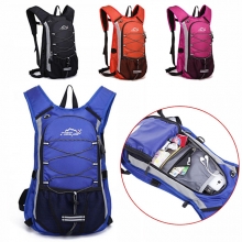 12 L Blue Wear Resistance Hiking Backpack Moistureproof Polyester Nylon Black Gym Bag / Yoga Bag