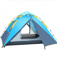 Rain Waterproof Automatic Blue 4 Man Dome Tent Green Windproof 4 person Automatic Tent