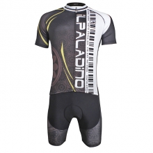 Micro Elastic Men Short Sleeve Cycling Clothes Black Terylene Cool Cycling Kits with Shorts