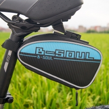 Oxford Cloth Black Bike Travel Bag Silver Durable 2 L Road Bike Seat Bag