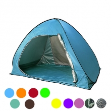 2 person Yellow Lightweight Family Tent UV Resistant Automatic purple Beach Tent