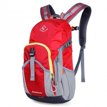 25 L Green Breathable Hiking Backpack Red Bag For Trekking