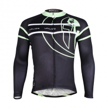 Elastane Black Biking Shirt Men Winter Lining Fleece Thermal Long Sleeve Cycling Outfits