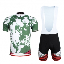 Quick Dry Green Pro Team Cycling Kits Unisex Short Sleeve Bib Shorts