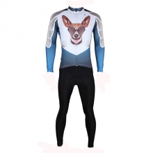 Ultraviolet Resistant White Pro Cycling Kit Men Winter Lining Fleece Thermal Cycling Suit