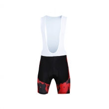 Men Bib Shorts Micro Elastic Red Anatomic Design Trousers For Mountain Biking