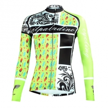 UV Resistant Mint Green Unique Cycling Jerseys Women Winter Fleece Cycling Clothing Sale
