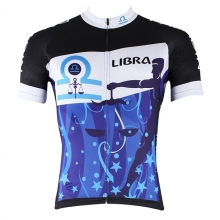 Breathable Blue Cycling Jersey Short Sleeve Men Cycling Clothes