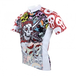Short Sleeve Pirate Skull Cycling Jerseys